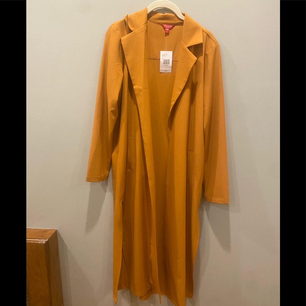 Rust colored longline blazer from Express